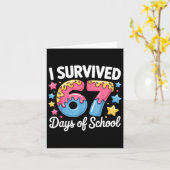 I Survived 67 Days Of School Funny Teacher Back To Kaart (Gele Bloem)