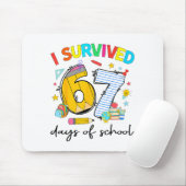 I Survived 67 Days Of School Funny Teacher Student Muismat (Met muis)