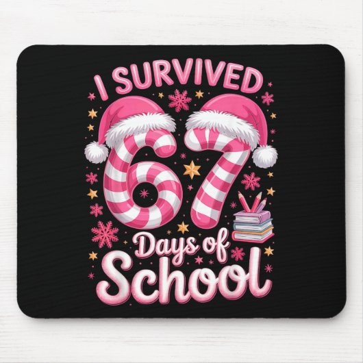 I Survived 67 Days Of School - Funny Teachers Stud Muismat (Voorkant)