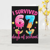 I Survived 67 Days Of School Ice Cream Six Seven M Kaart (Gele Bloem)