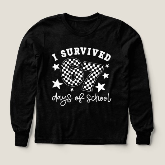 I Survived 67 Days of School PNG | Funny Teacher & (Motif recto)