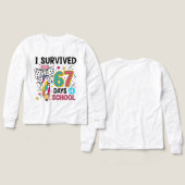 i survived 67 days of school shirt (Voorkant /achterkant)