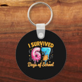 I Survived 67 Days Of School Six Seven Ice Cream T Sleutelhanger (Voorkant)