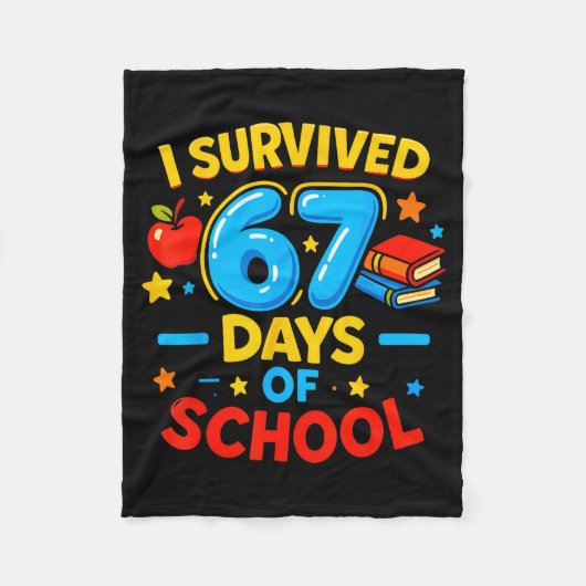I Survived 67 Days Of School Six Seven Meme Teache Fleece Deken (Voorkant)