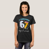I Survived 67 Days Of School Six Seven Meme Teache T-shirt (Voorkant volledig)