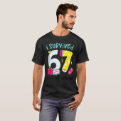 I Survived 67 Days Of School Six Seven Meme Teache T-shirt (Voorkant volledig)