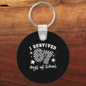 I Survived 67 Days Of School Students Teachers 100 Sleutelhanger (Voorkant)