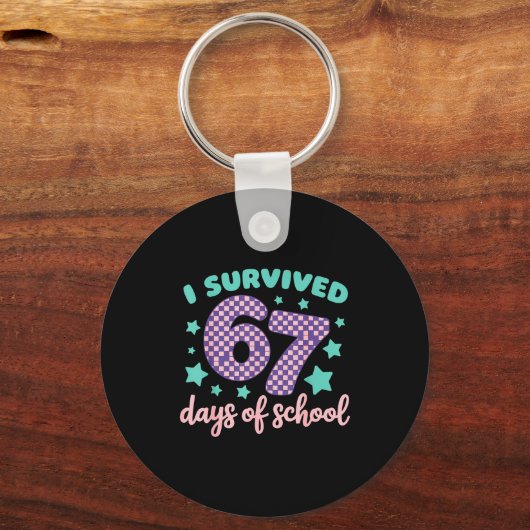 I Survived 67 Days Of School Varwave 6-7  Sleutelhanger (Voorkant)