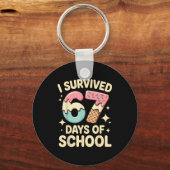 I Survived 67 Days Of School With A Funny Ice Crea Sleutelhanger (Voorkant)