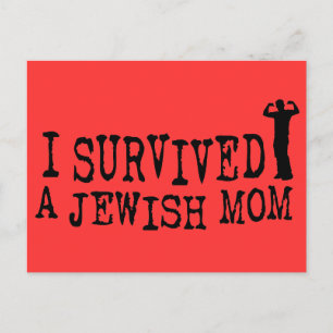 I Survived a Jewish mom - Jew humor Briefkaart