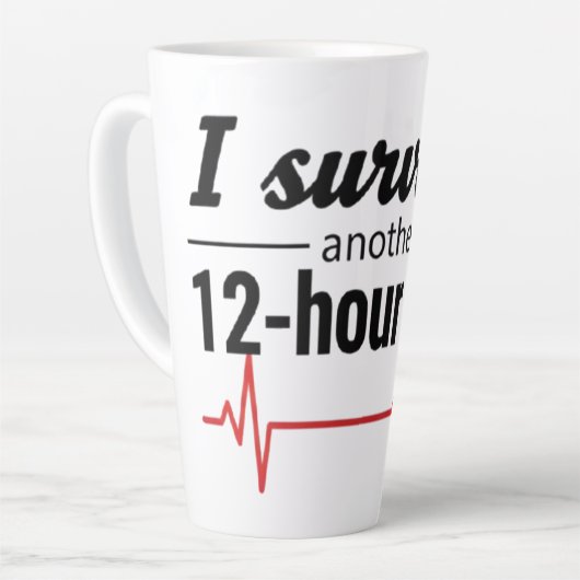 I Survived Another 12-Hour Shift Nurse Coffee Mug  (Angle gauche)
