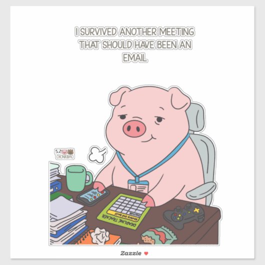 I Survived Another Meeting Sticker (Vel)