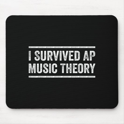 I Survived Ap Music Theory Funny Ap Examination Qu Muismat (Voorkant)