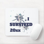 I Survived Blue Covid Virus Gel Muismat (Met muis)