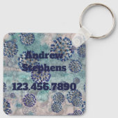 I Survived Blue Covid Virus Sleutelhanger (Achterkant)