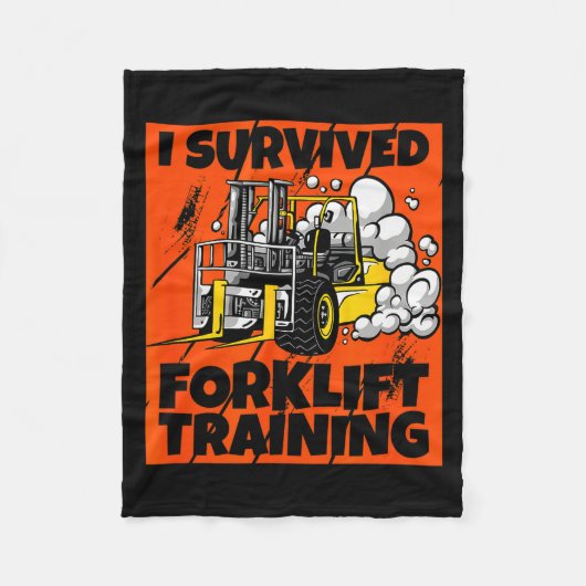 I Survived Forklift Training, New Forklift Operato Fleece Deken (Voorkant)