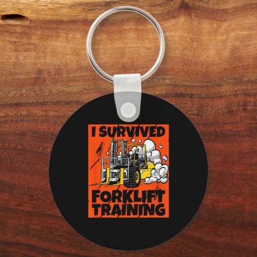 I Survived Forklift Training, New Forklift Operato Sleutelhanger (Voorkant)