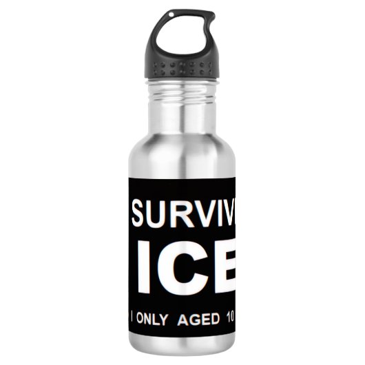 I Survived ICE  Waterfles (Voorkant)