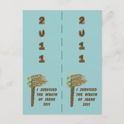 I Survived Irene Bookmarkers Briefkaart (Voorkant)