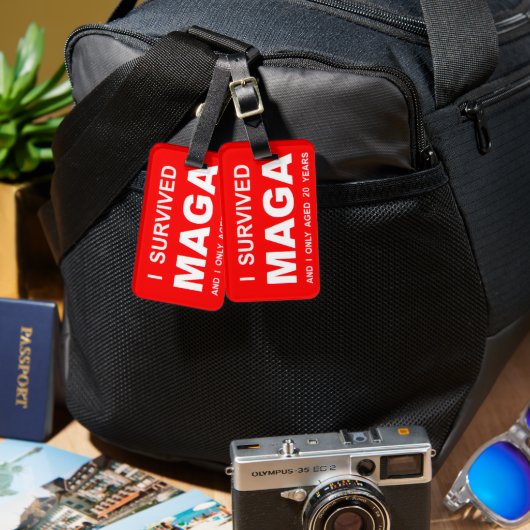 I Survived MAGA Bagagelabel (Voorkant /achterkant)