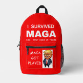 I Survived MAGA Bedrukte Rugzak (Voorkant)