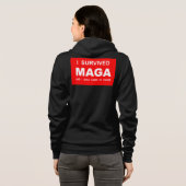 I Survived MAGA  Hoodie (Achterkant volledig)