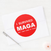I Survived MAGA  Ronde Sticker (Envelop)