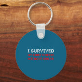 I Survived My First Coffee Without Sugar Funny Quo Sleutelhanger (Voorkant)
