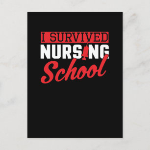 I Survived Nursing School Nurse Afstuderen Briefkaart