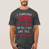 I Survived Open Heart Surgery Gifts Recovery Manne T-shirt (Voorkant)