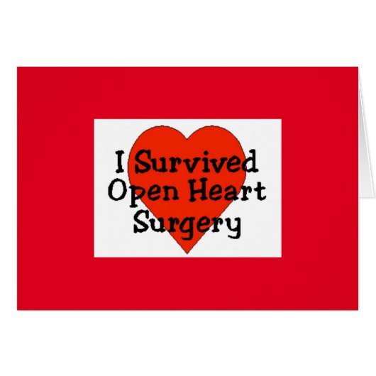 I Survived Open Heart Surgery Kaart (Voorkant Horizontaal)