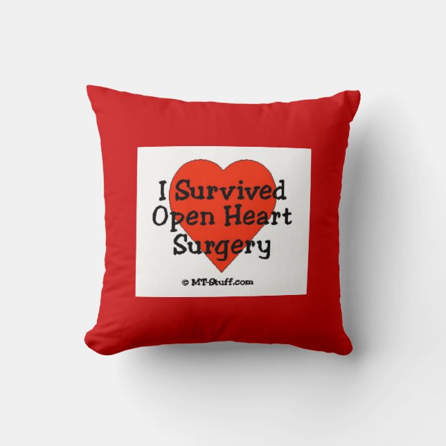 I Survived Open Heart Surgery Pillow Kussen (Voorkant)