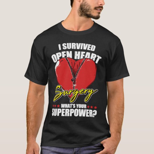 I Survived Open Heart Surgery Recovery For Patient T-shirt (Voorkant)