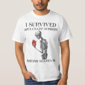 I Survived Open Heart Surgery Survivor Gift  T-shirt (Voorkant)