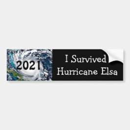 I Survived oricane Elsa 2021 Bumpersticker