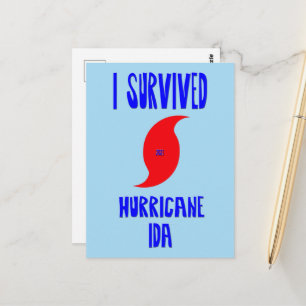 I Survived oricane Ida Briefkaart