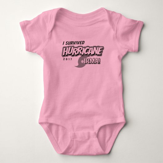 I Survived oricane Irma Baby Shirt (Voorkant)