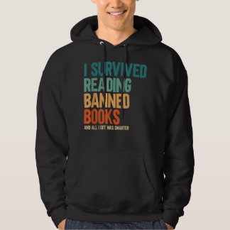I Survived Reading Banned Books Book Lover Bookaho Hoodie