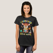 I Survived Six Seven Days Of School Cute Deer Stud T-shirt (Voorkant volledig)