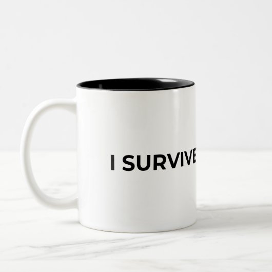 I Survived The Sync Minimalist Typographic Mug (Gauche)