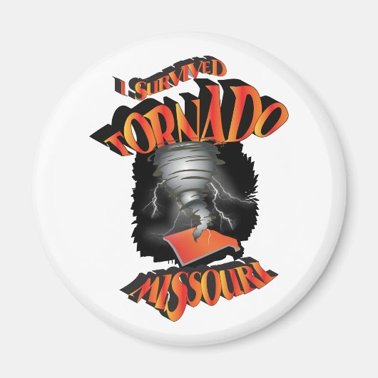 I Survived Tornado Missouri Magneet (Voorkant)
