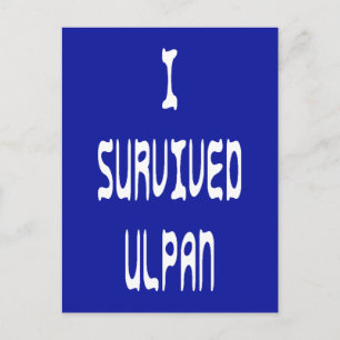 I Survived Ulpan Briefkaart