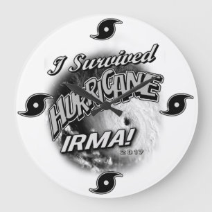 I Surviving Hurricane Irma Clock Grote Klok