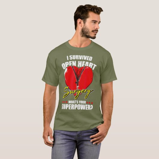 I Surviving Open Heart Surgery Recovery for T-shirt (Voorkant volledig)