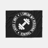 I Swear My Trainer Can’t Count Funny Gym Fitness Fleece Deken (Voorkant (Horizontaal))