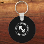 I Swear My Trainer Can’t Count Funny Gym Fitness Sleutelhanger (Voorkant)