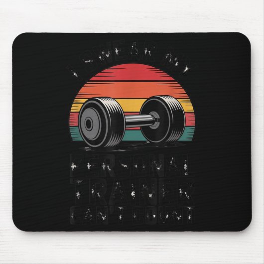 I Swear My Trainer Can't Count For Gym Enthusiasts Muismat (Voorkant)