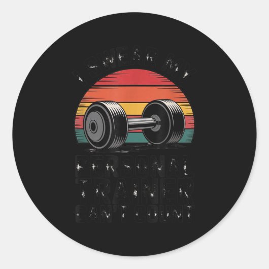 I Swear My Trainer Can't Count For Gym Enthusiasts Ronde Sticker (Voorkant)