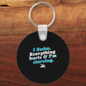 I Swim Funny Swimmer Quote  Sleutelhanger (Voorkant)