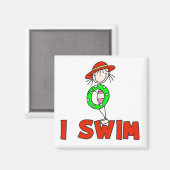I Swim Girl Magnet (Recto/Verso)